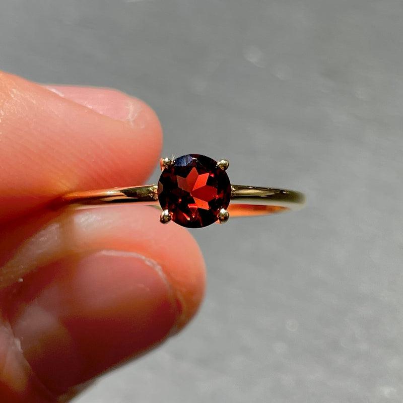 14k Vermeil Yellow Gold Red Garnet Rings || Sri Lanka-Nature's Treasures