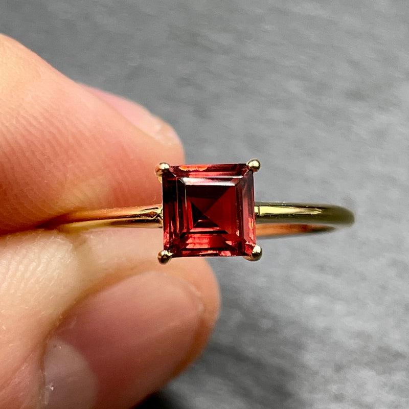 14k Vermeil Yellow Gold Red Garnet Rings || Sri Lanka-Nature's Treasures