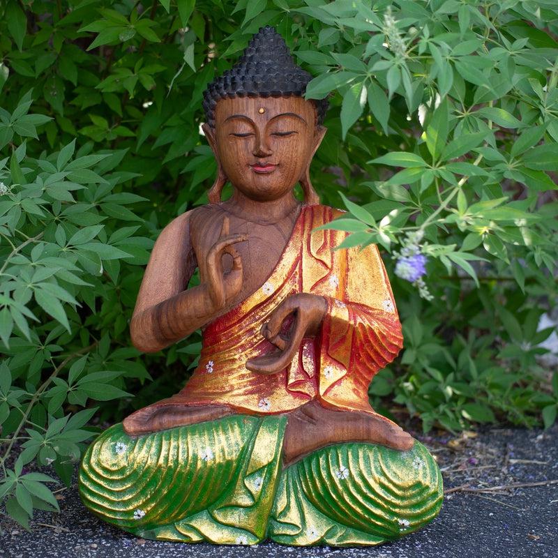 50CM Buddha Monkey Pod Wooden Hand-Carved Statue || Indonesia-Nature's Treasures