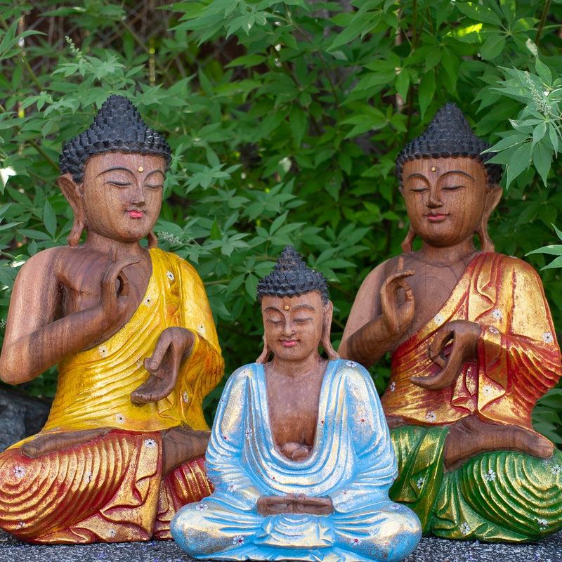 50CM Buddha Monkey Pod Wooden Hand-Carved Statue || Indonesia-Nature's Treasures