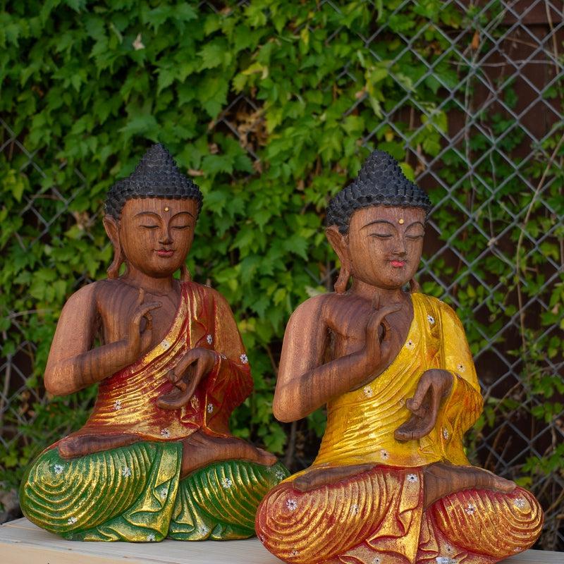 50CM Buddha Monkey Pod Wooden Hand-Carved Statue || Indonesia-Nature's Treasures