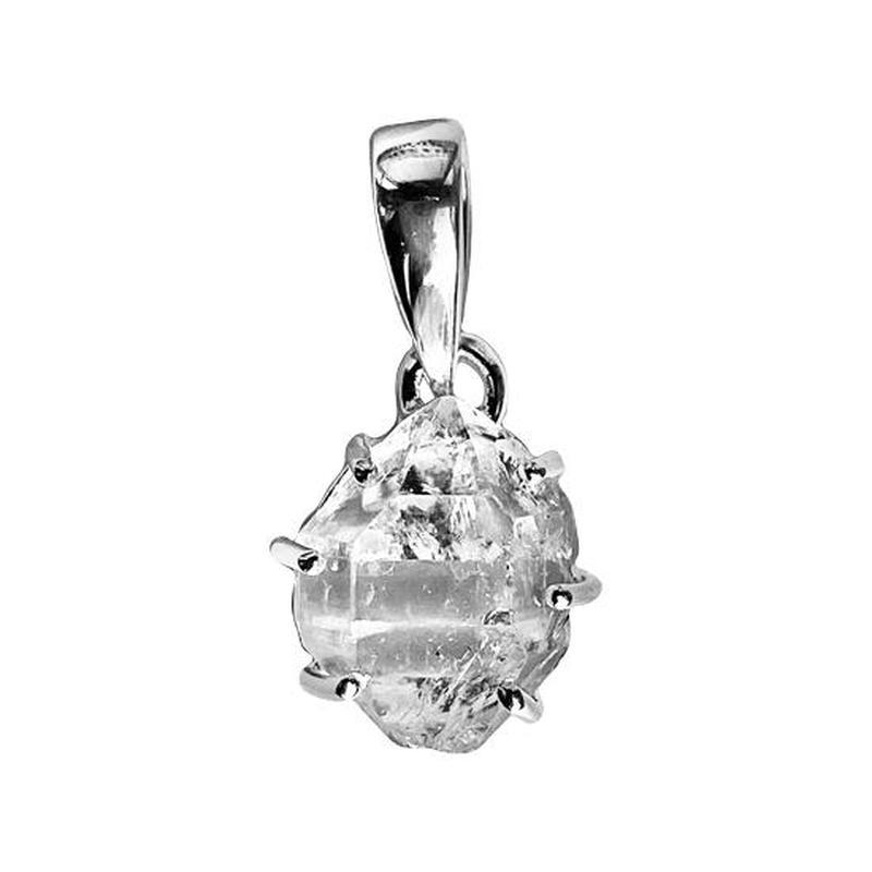 6 Prong Herkimer Diamond Pendants || .925 Sterling Silver-Nature's Treasures
