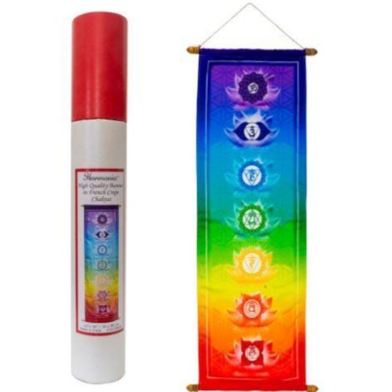 7 Chakras Decorative Fabric Banner-Nature's Treasures