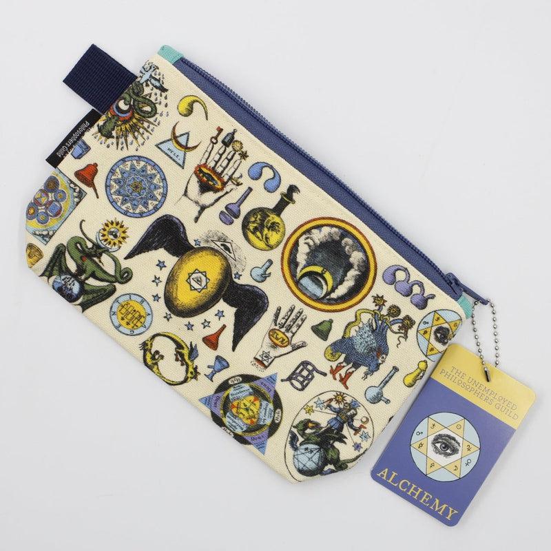 Alchemy Symbol Zippered Accessory Pouch Bag