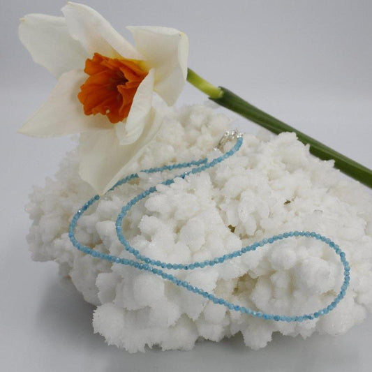 Amazonite Dainty Faceted Necklace || .925 Sterling Silver-Nature's Treasures