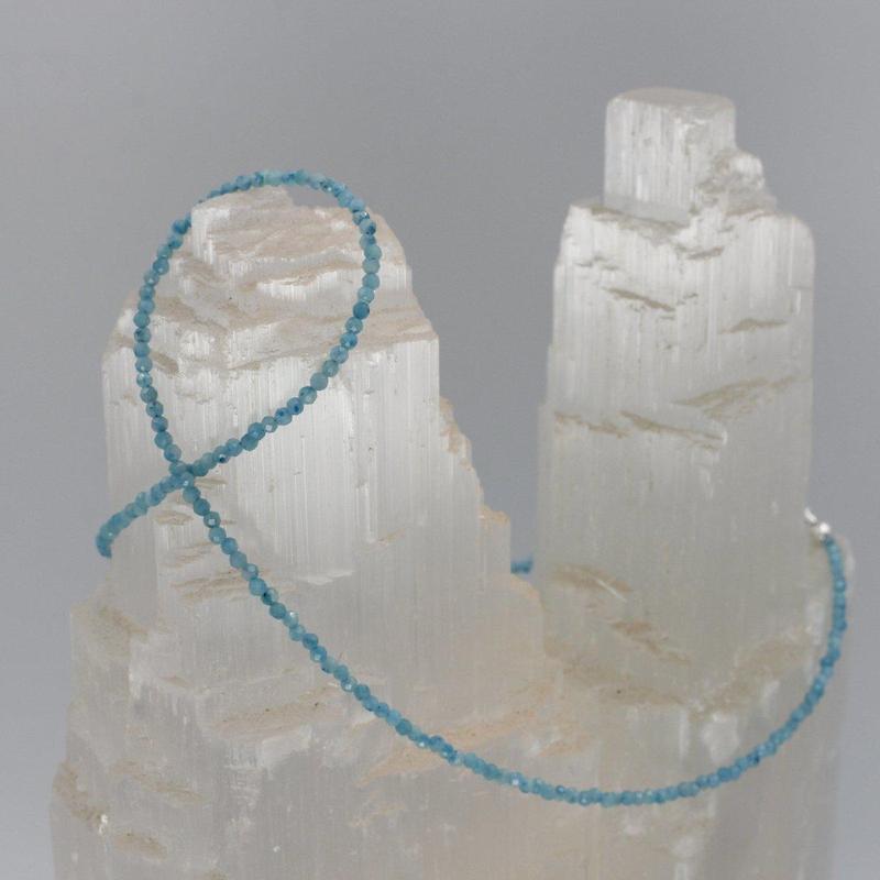 Amazonite Dainty Faceted Necklace || .925 Sterling Silver-Nature's Treasures