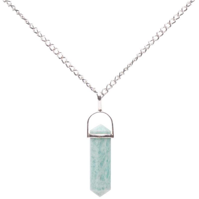 Amazonite Double Terminated Sterling Silver Pendant || .925 Sterling Silver-Nature's Treasures
