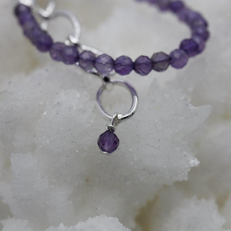 Amethyst Dainty Faceted Necklace || .925 Sterling Silver-Nature's Treasures