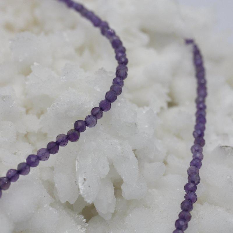 Amethyst Dainty Faceted Necklace || .925 Sterling Silver-Nature's Treasures