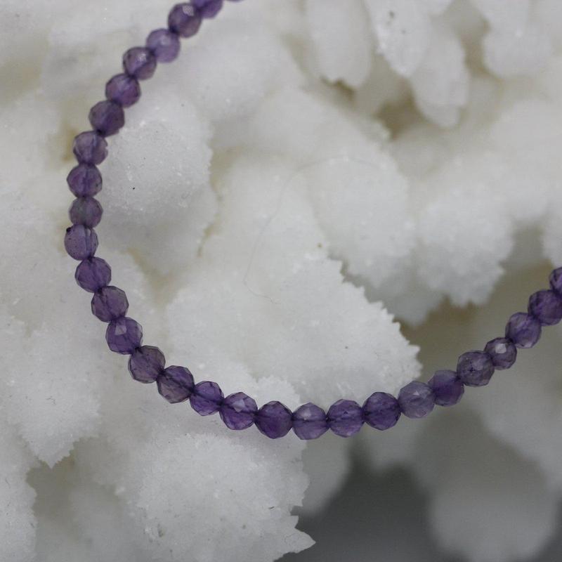 Amethyst Dainty Faceted Necklace || .925 Sterling Silver-Nature's Treasures
