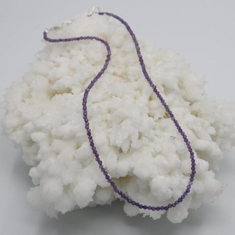 Amethyst Dainty Faceted Necklace || .925 Sterling Silver-Nature's Treasures
