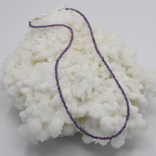 Amethyst Dainty Faceted Necklace || .925 Sterling Silver-Nature's Treasures