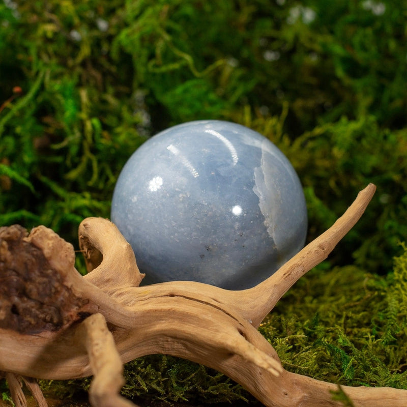 Angelic Lush Blue Calcite Spheres || Anxiety And Stress Reliever, Clairvoyant Enhancer || Madagascar-Nature's Treasures