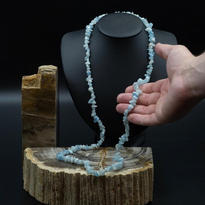 Aquamarine Chip Necklace-Nature's Treasures
