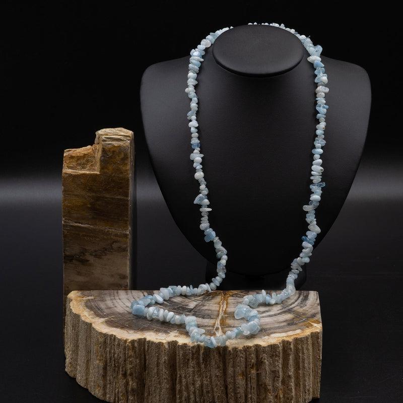 Aquamarine Chip Necklace-Nature's Treasures