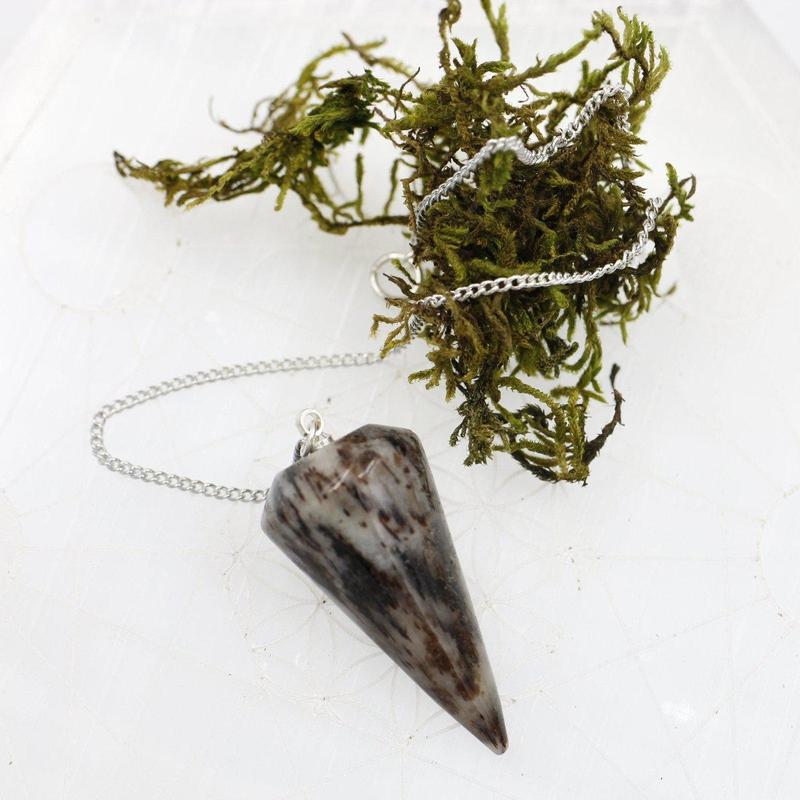 Astrophyllite Cone Pendulum Russia || .925 Sterling Silver-Nature's Treasures