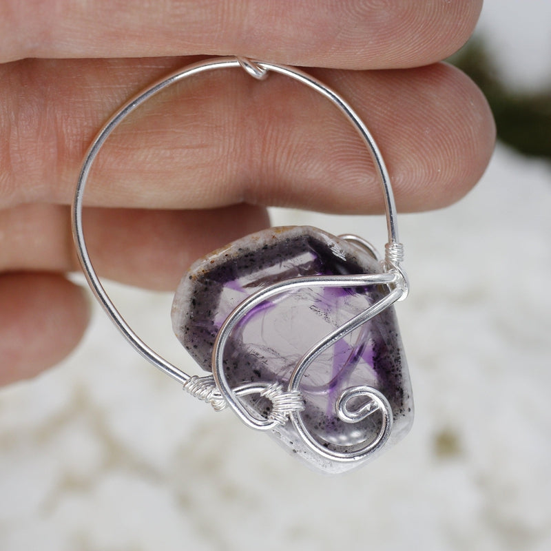 Auralite-23 Amethyst Wire Wrapped Pendant | .925 Sterling Silver-Nature's Treasures