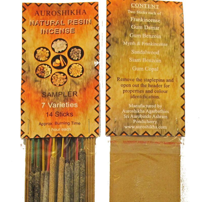 Auroshikha Natural Resin Stick Incense Sampler Pack-Nature's Treasures