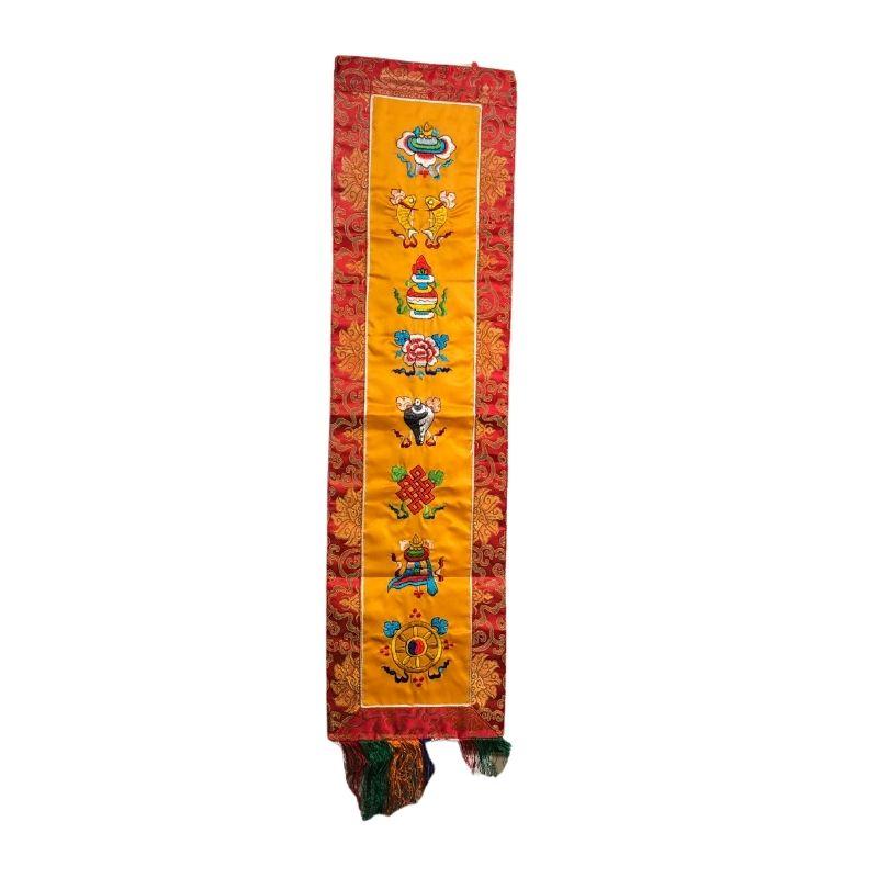 Auspicious Symbol Rectangle Banner-Nature's Treasures