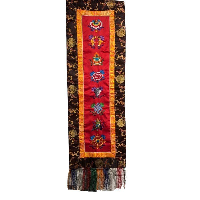 Auspicious Symbol Rectangle Banner-Nature's Treasures