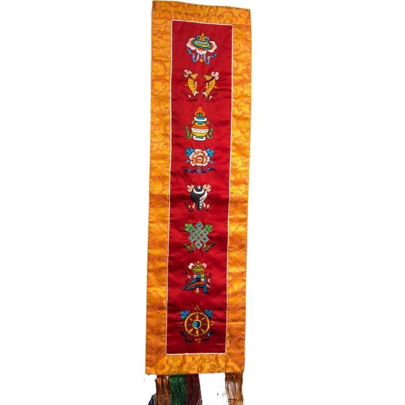 Auspicious Symbol Rectangle Banner-Nature's Treasures