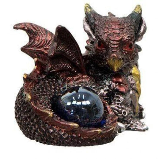 Baby Dragon Figurine with Sphere || New Beginnings, Protection, Strength-Nature's Treasures