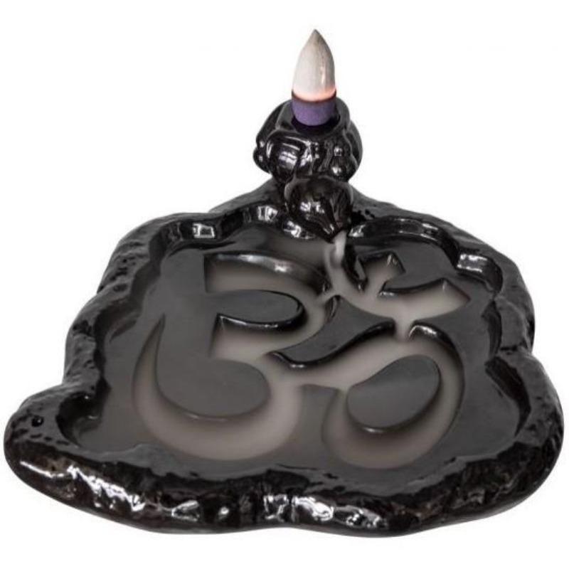 Backflow Incense Burner || Ceramic || Om Symbol-Nature's Treasures