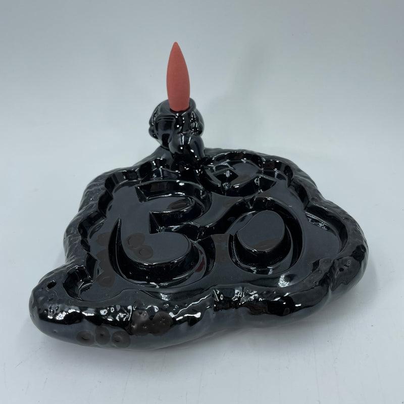 Backflow Incense Burner || Ceramic || Om Symbol-Nature's Treasures