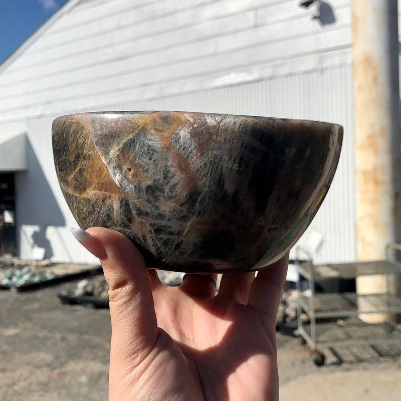 Black Moonstone Bowl || Healing, Protection, Grounding || Madagascar-Nature's Treasures