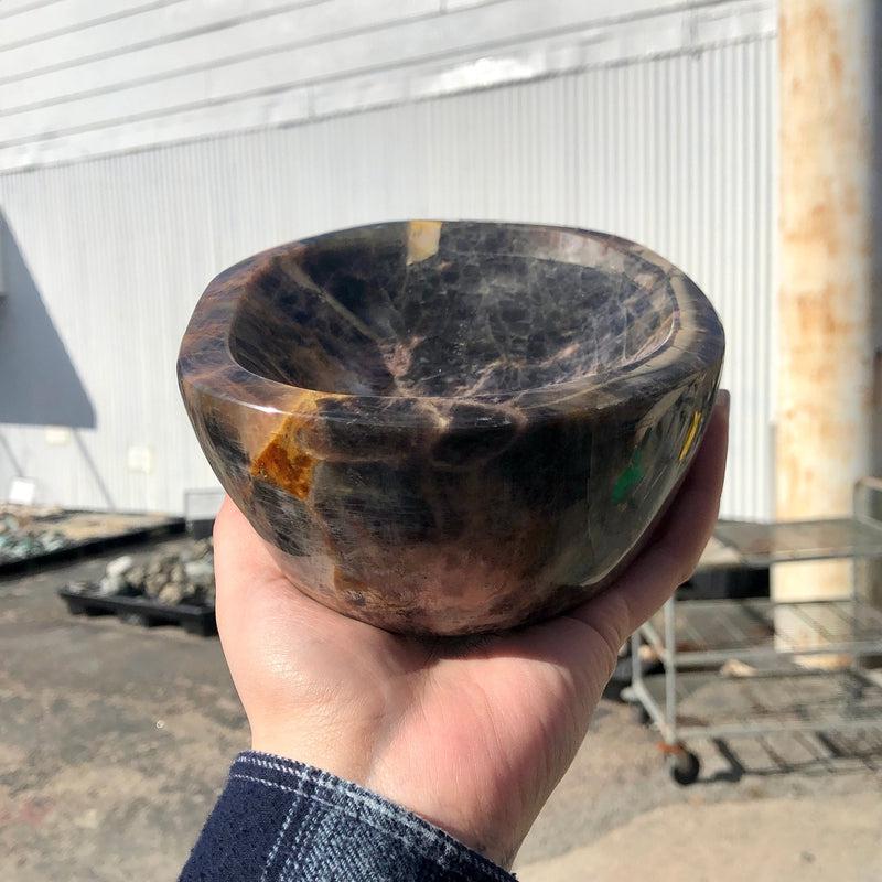 Black Moonstone Bowl || Healing, Protection, Grounding || Madagascar-Nature's Treasures