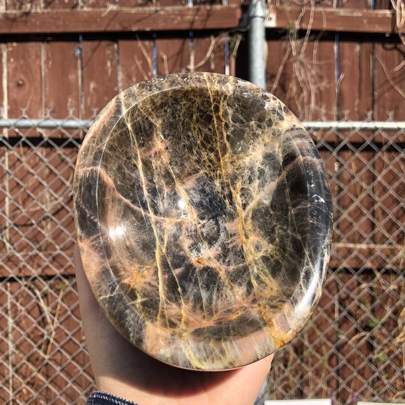 Black Moonstone Bowl || Healing, Protection, Grounding || Madagascar-Nature's Treasures