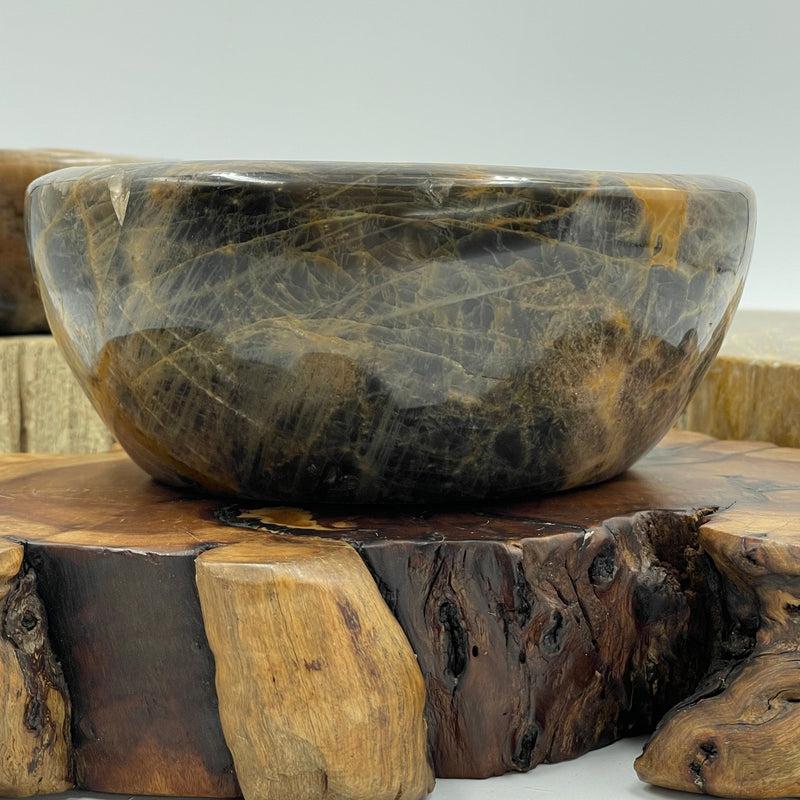 Black Moonstone Bowl || Healing, Protection, Grounding || Madagascar-Nature's Treasures