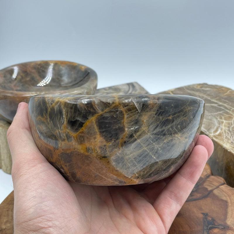 Black Moonstone Bowl || Healing, Protection, Grounding || Madagascar-Nature's Treasures