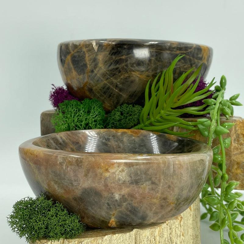 Black Moonstone Bowl || Healing, Protection, Grounding || Madagascar-Nature's Treasures