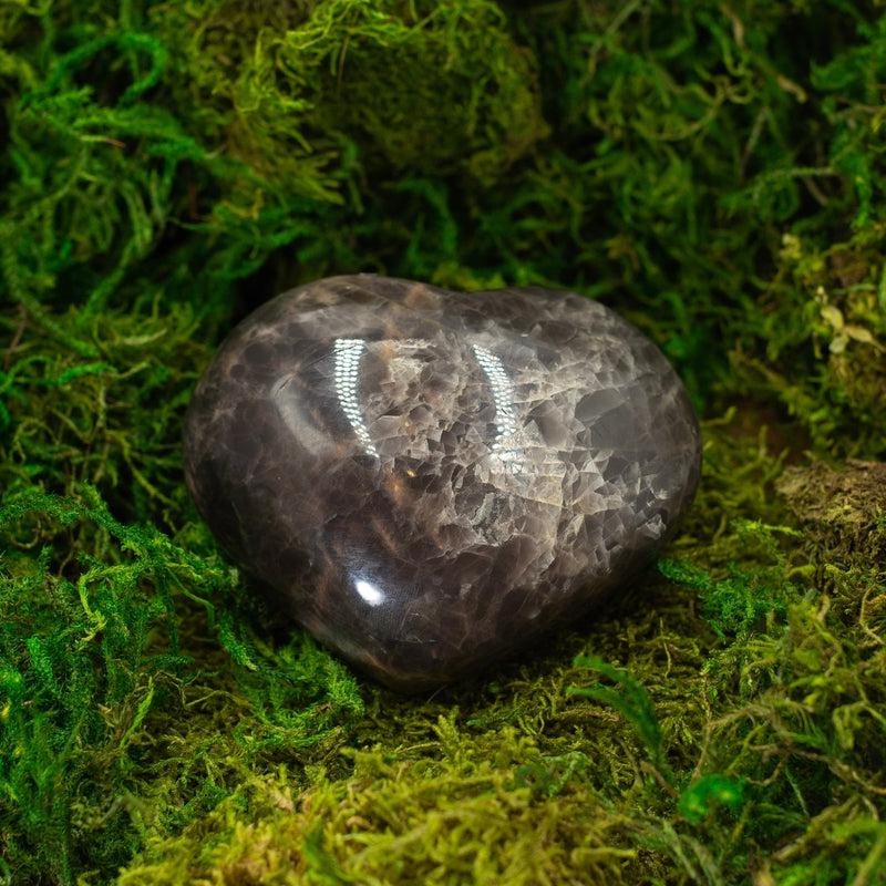 Black Moonstone Hearts || Aura Cleansing and Emotional Healing || Madagascar-Nature's Treasures