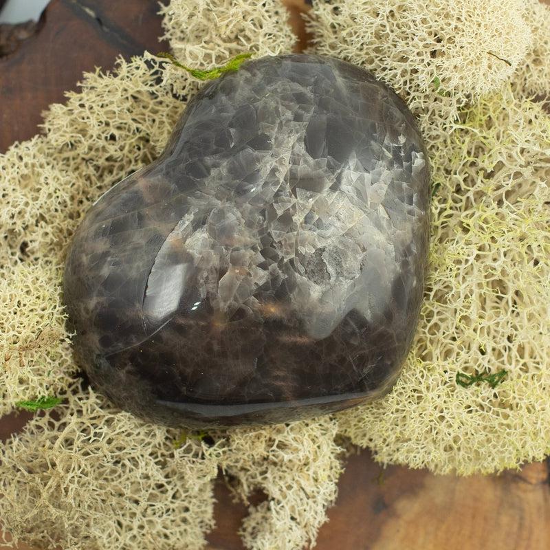 Black Moonstone Hearts || Aura Cleansing and Emotional Healing || Madagascar-Nature's Treasures