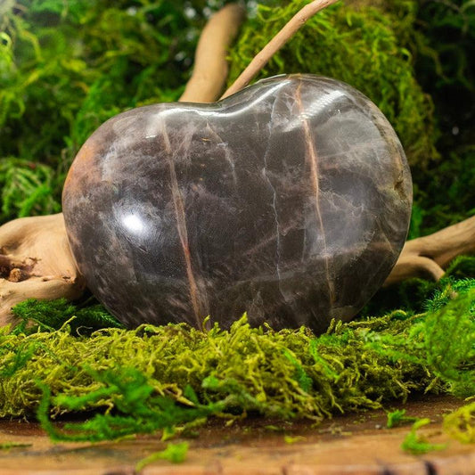 Black Moonstone Hearts || Aura Cleansing and Emotional Healing || Madagascar-Nature's Treasures