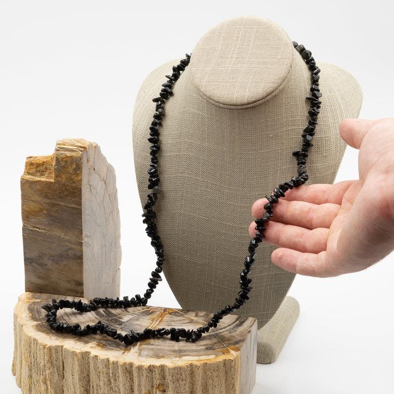 Black Obsidian Chip Necklace-Nature's Treasures