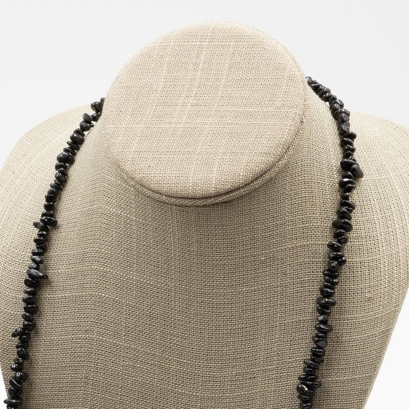 Black Spinel Chip Necklace-Nature's Treasures