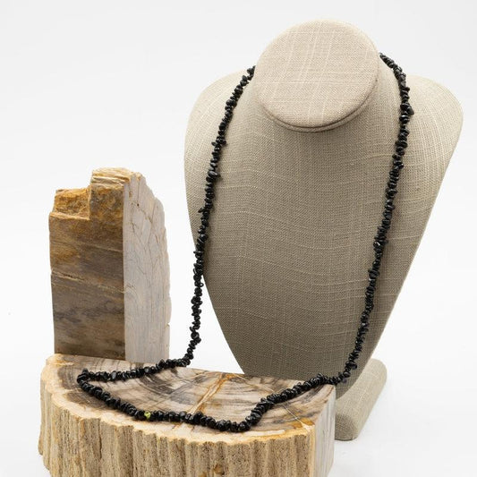 Black Spinel Chip Necklace-Nature's Treasures