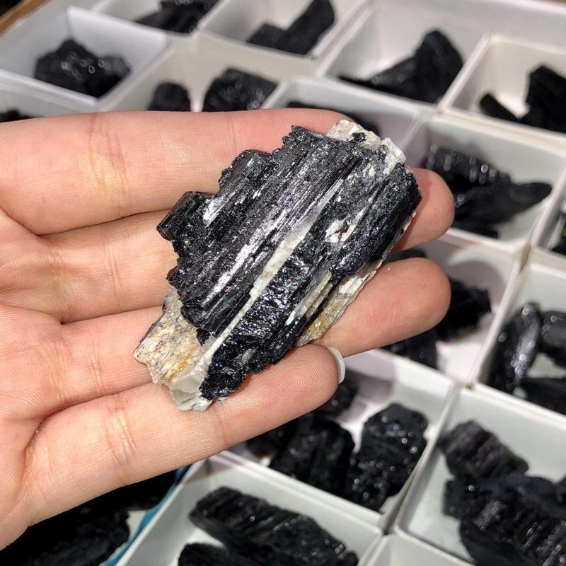 Black Tourmaline Rough Chunk-Nature's Treasures