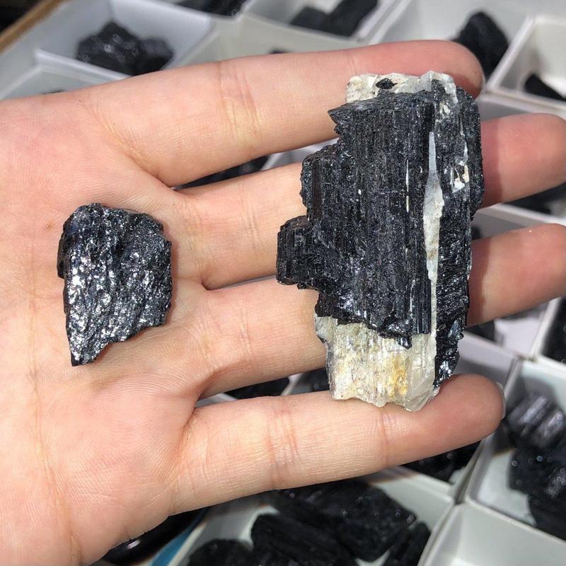 Black Tourmaline Rough Chunk-Nature's Treasures