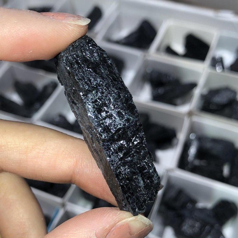 Black Tourmaline Rough Chunk-Nature's Treasures
