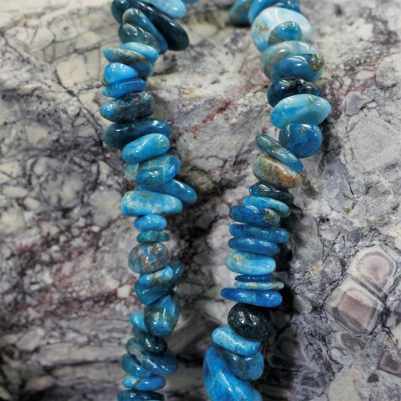 Blue Apatite Chip Necklace-Nature's Treasures