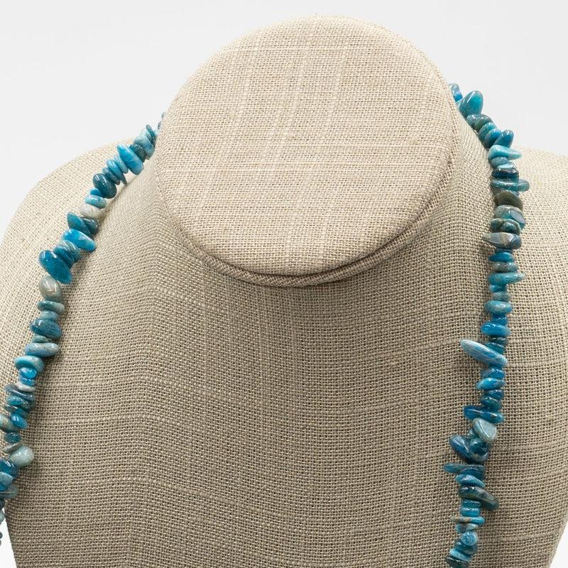 Blue Apatite Chip Necklace-Nature's Treasures