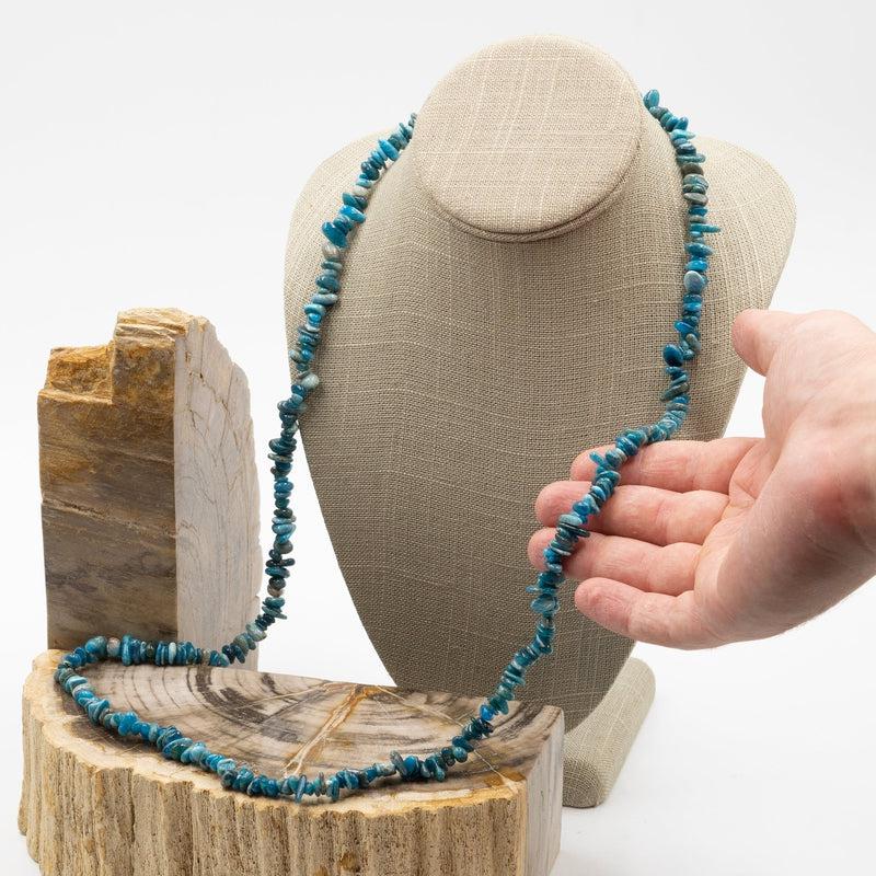 Blue Apatite Chip Necklace-Nature's Treasures