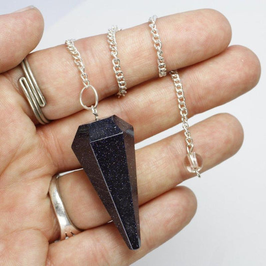 Blue Goldstone Pendulum-Nature's Treasures