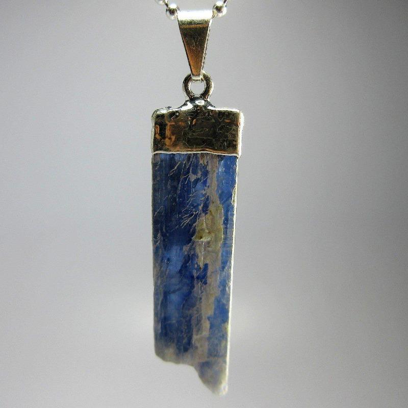 Blue Kyanite Silver Plated Pendant-Nature's Treasures