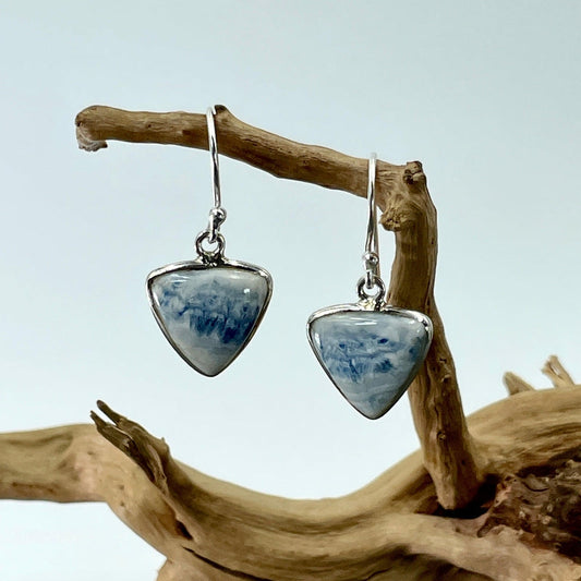 Blue Sheelite Earrings || .925 Sterling Silver-Nature's Treasures