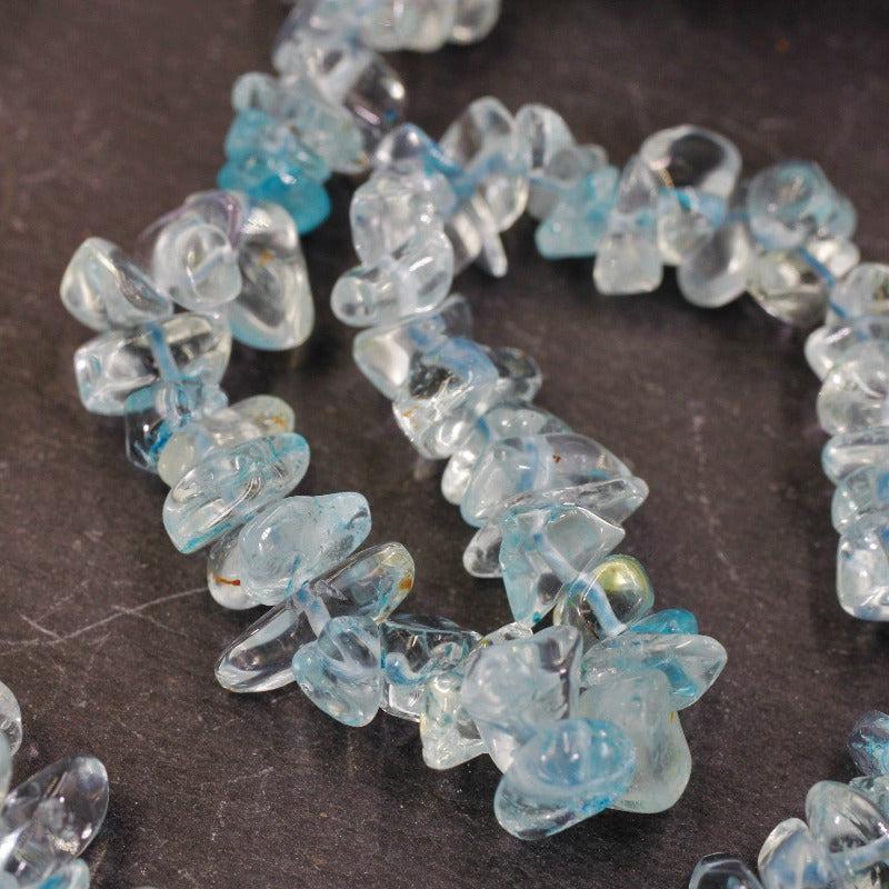 Blue Topaz Chip Necklace-Nature's Treasures